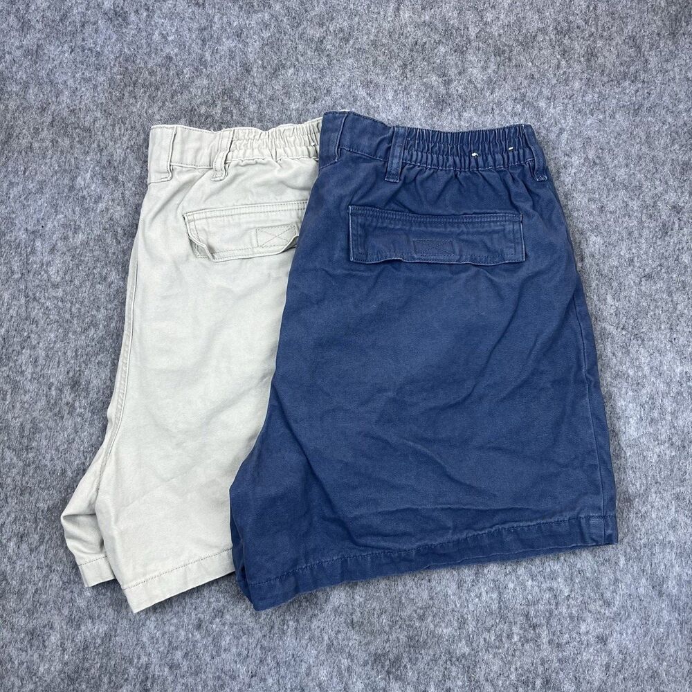 Lot Of 2 Redhead Men's Outdoor Cargo Shorts Blue Khaki Fishing 5" Inseam Size 38